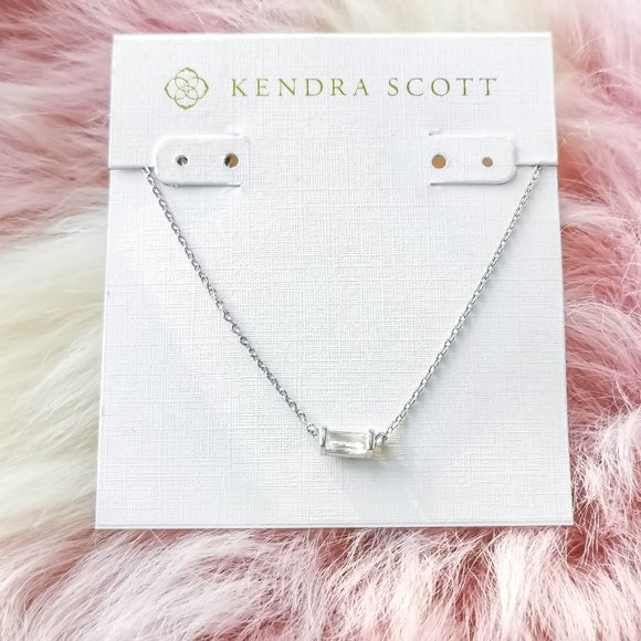 Kendra Scott Jewelry - Kendra Scott Silver Juliette White Crystal Pendant Necklace